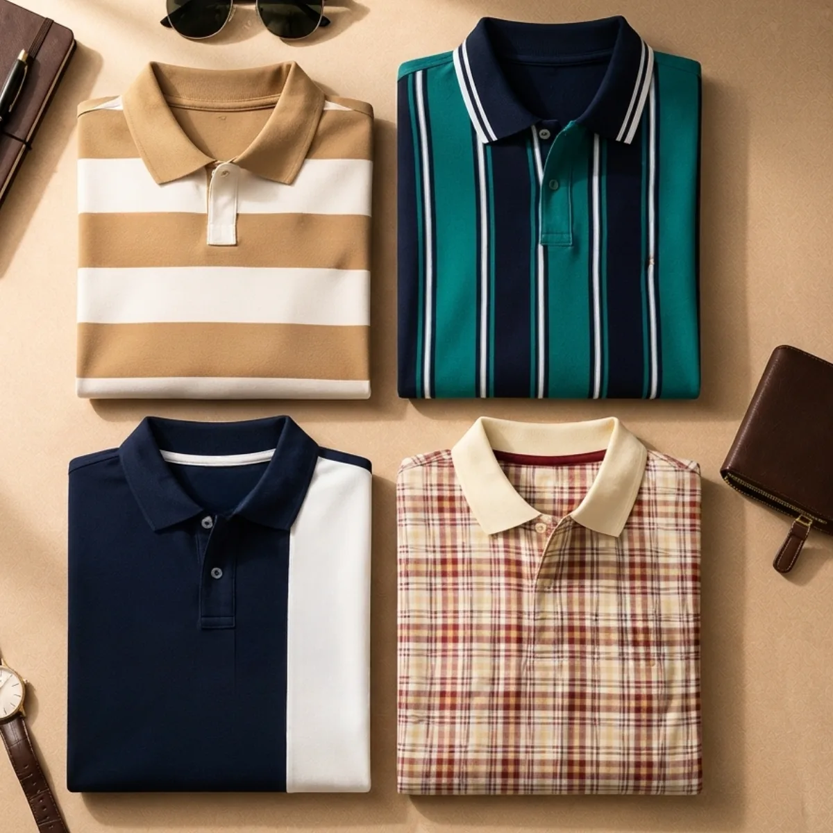 4 Polo T-Shirts Combo ( P-7 )