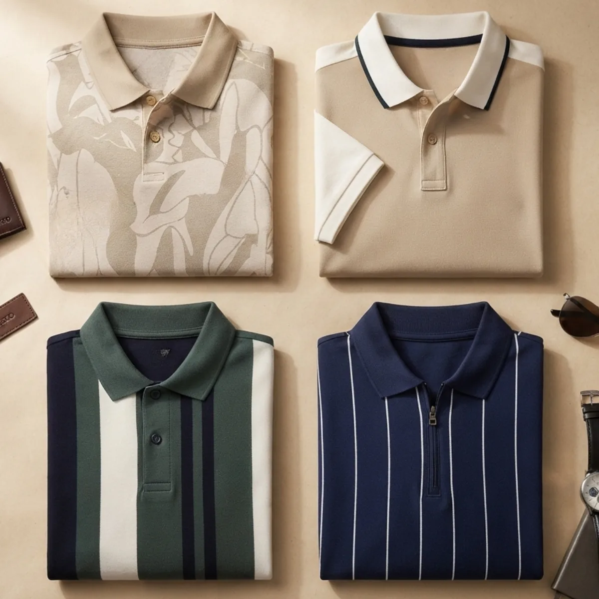 4 Polo T-Shirts Combo ( P-9 )